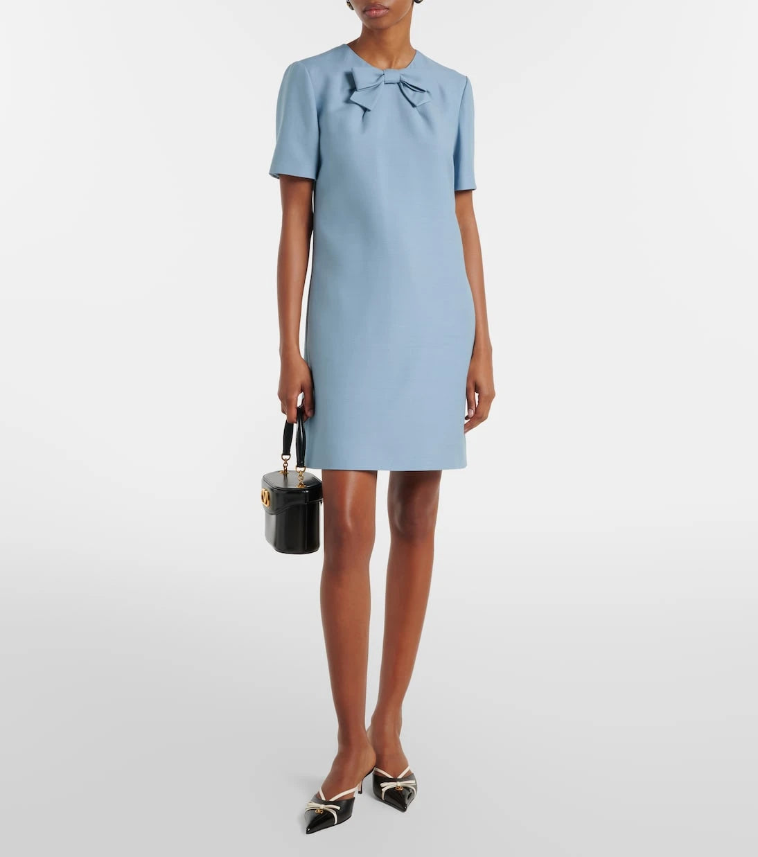 Valentino - Crepe Couture bow-detail minidress