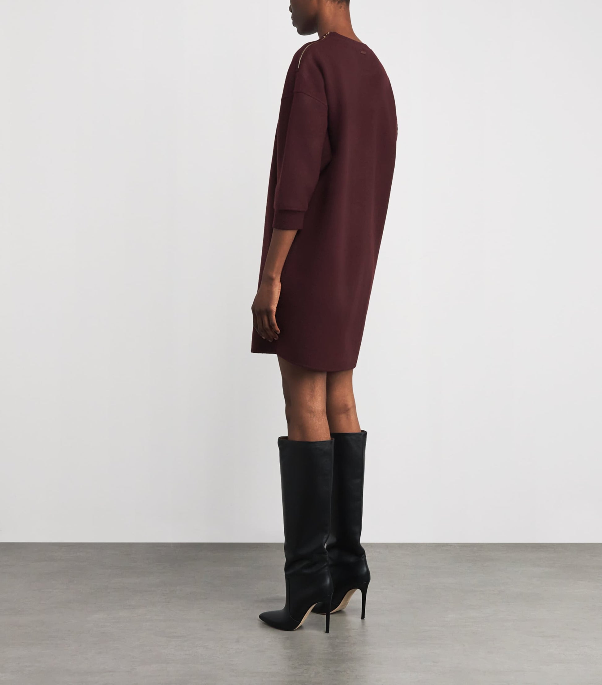 Max Mara Red Wool-Blend Jersey Mini Dress