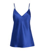 Blue Silk Satin Clea Cami Top