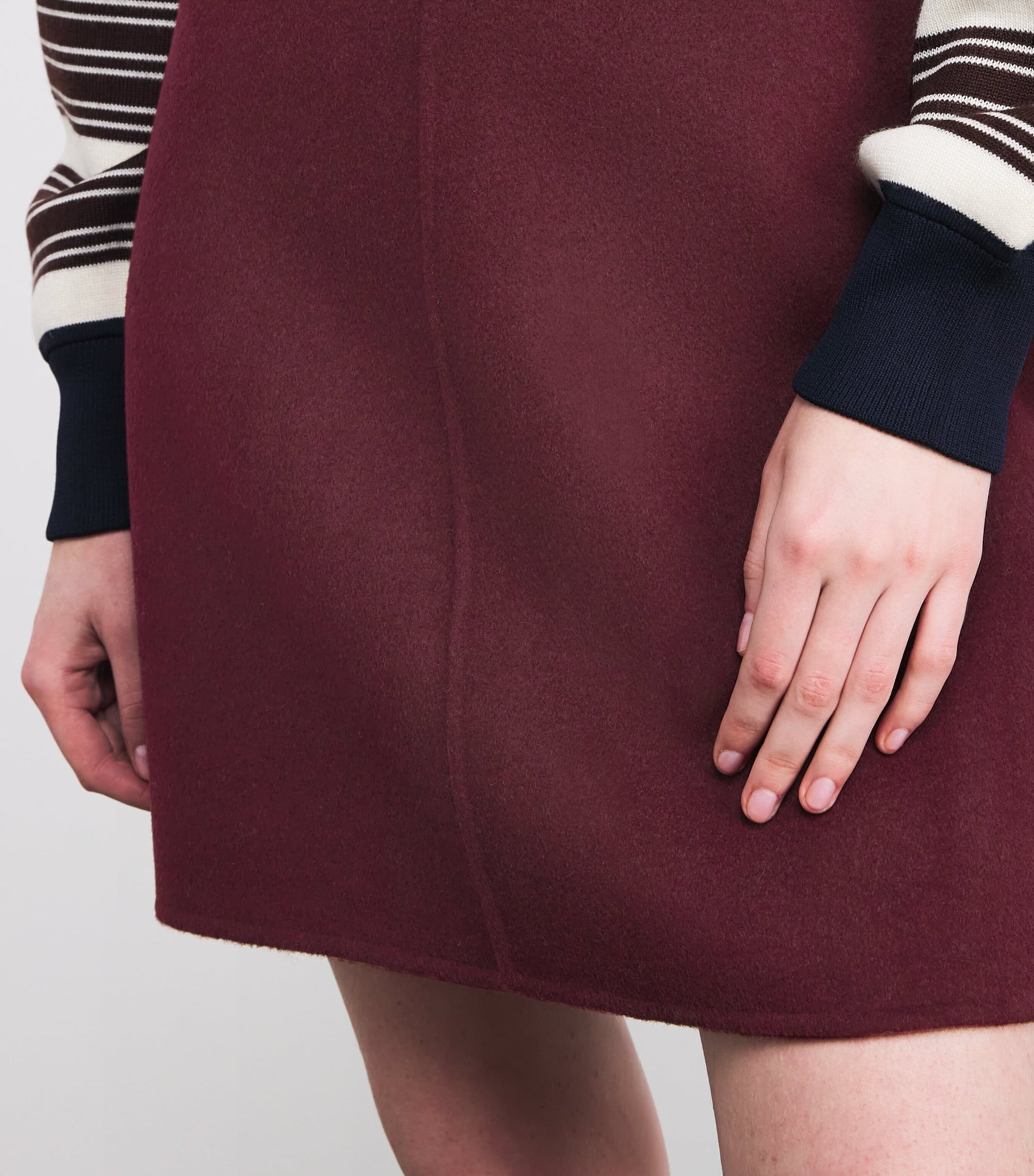 Claudie Pierlot Red Wool Mini Skirt