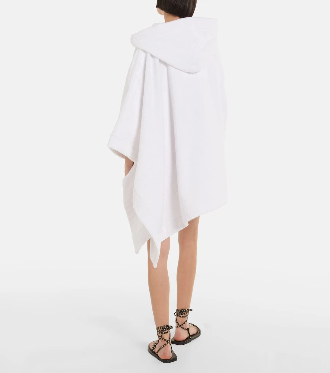 Alaïa - Cropped cotton terry hoodie
