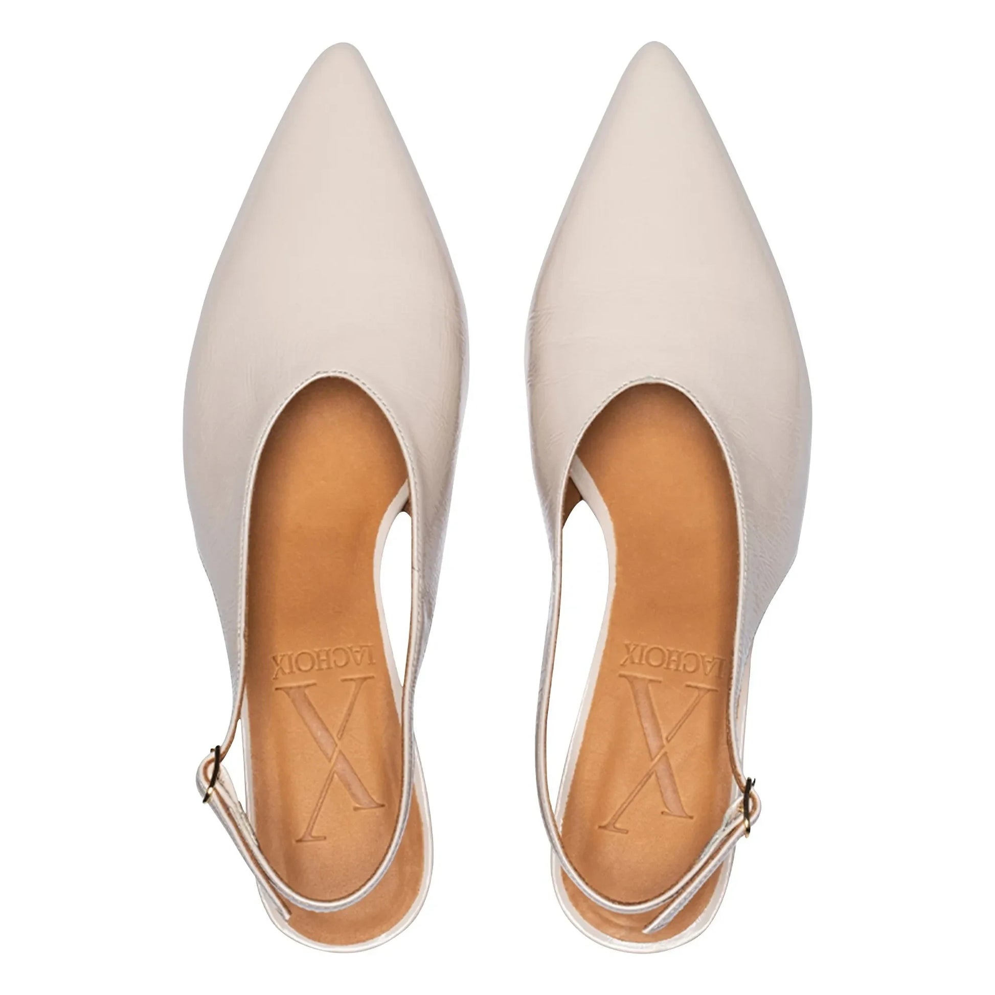Lachoix - Robin Leather Slingbacks | Nude