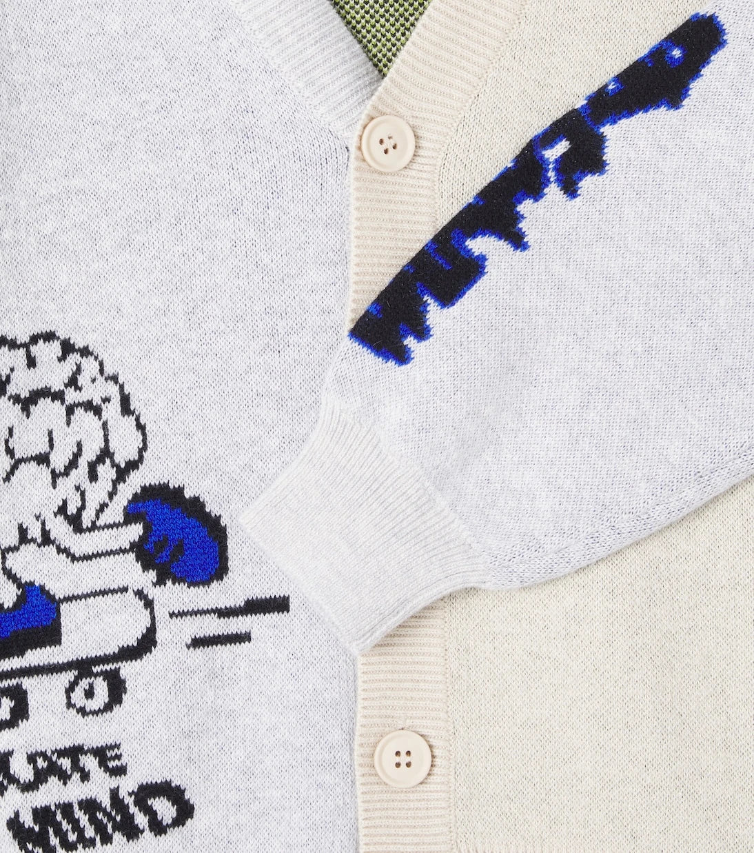 Molo - Burt jacquard cotton and wool cardigan
