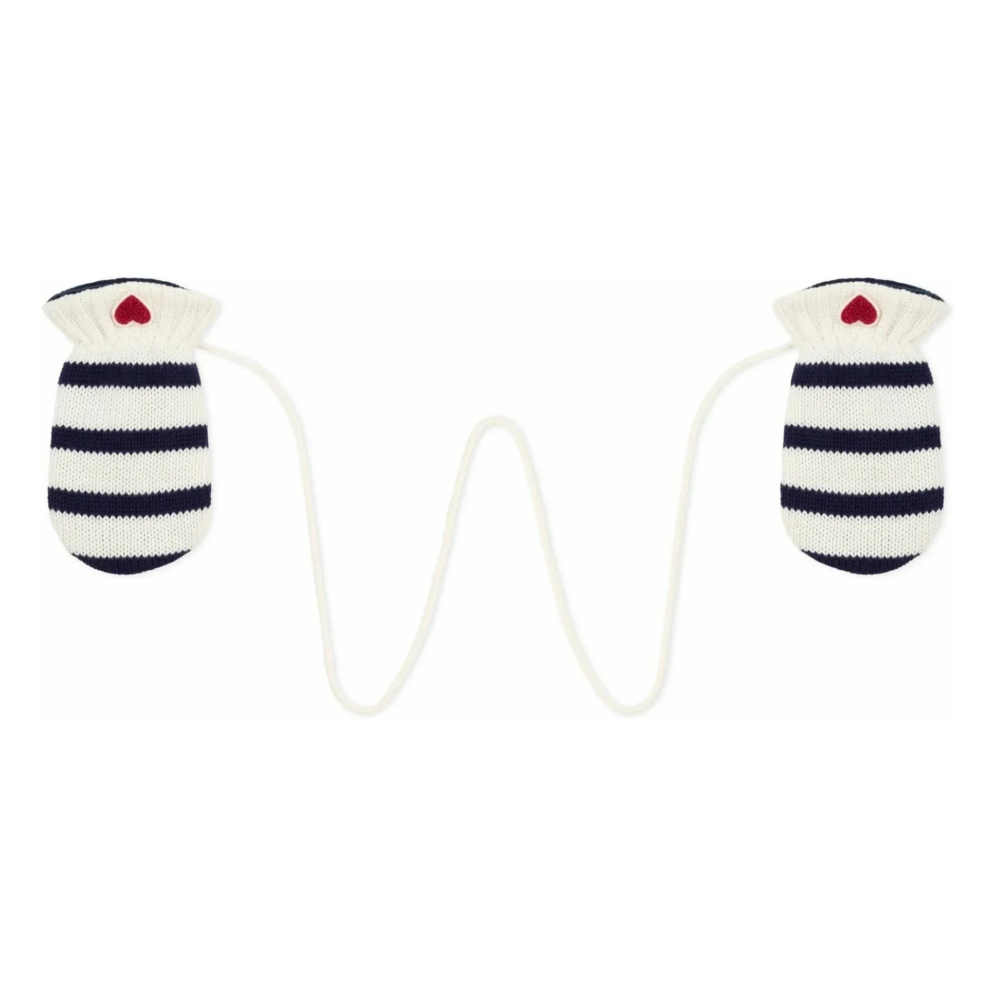 Petit Bateau - Marinière Mittens | Ecru