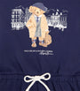 Ralph Lauren Kids Navy Cotton-Blend Polo Bear Sweatshirt Dress (2-7 Years)