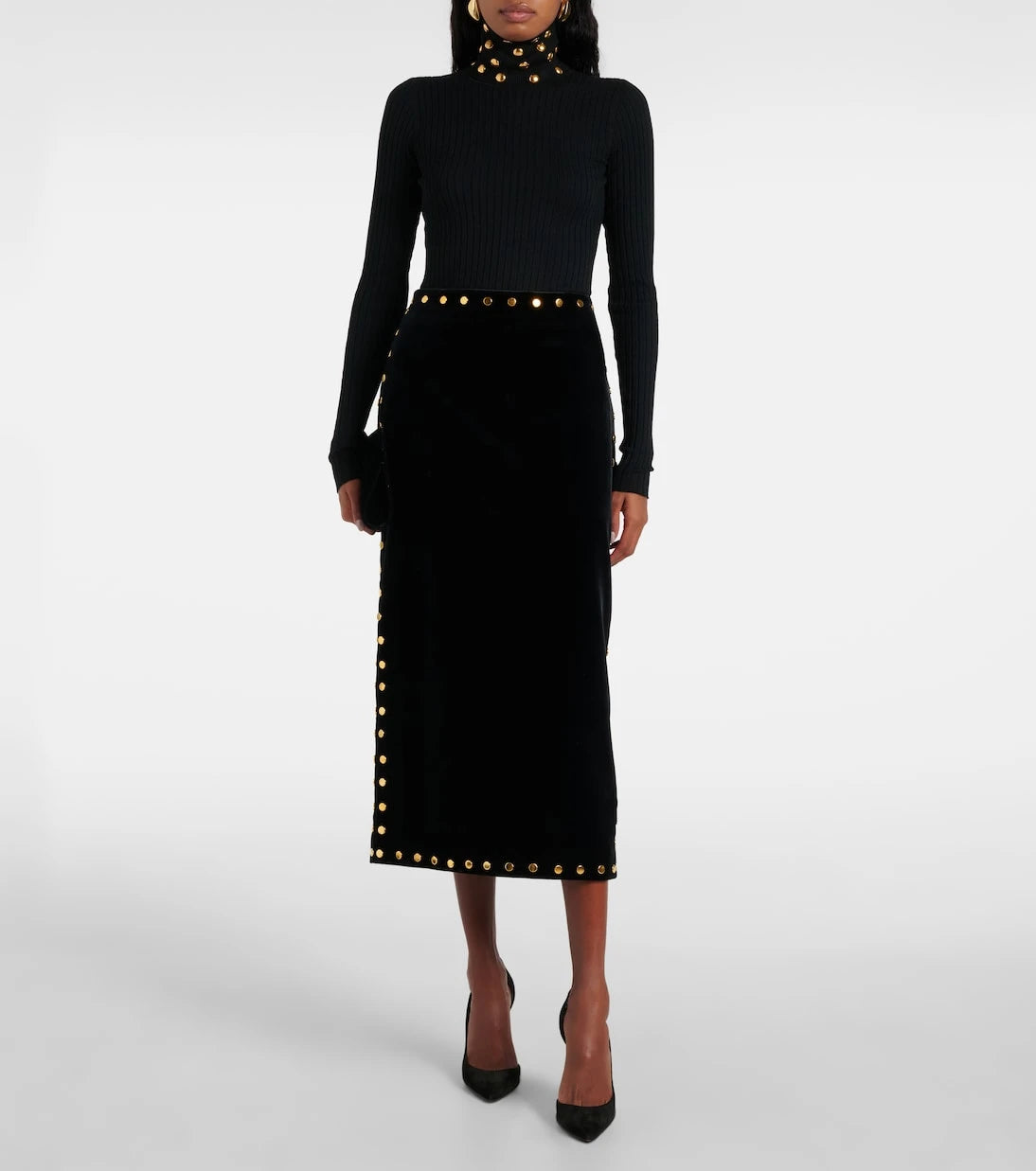 Dodo Bar Or - Evn velvet midi skirt