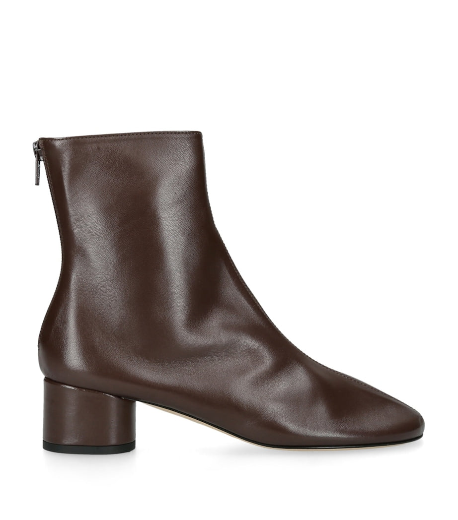 Dear Frances Brown Leather Harlie Ankle Boots 55