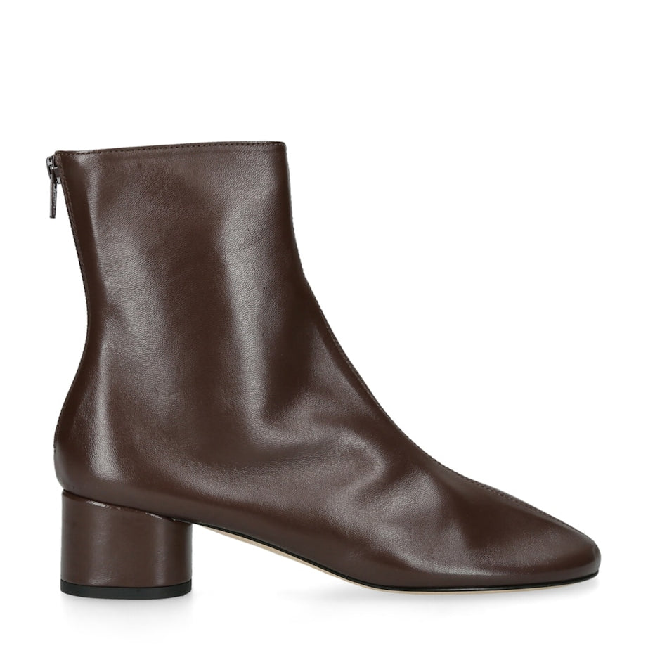 Dear Frances Brown Leather Harlie Ankle Boots 55