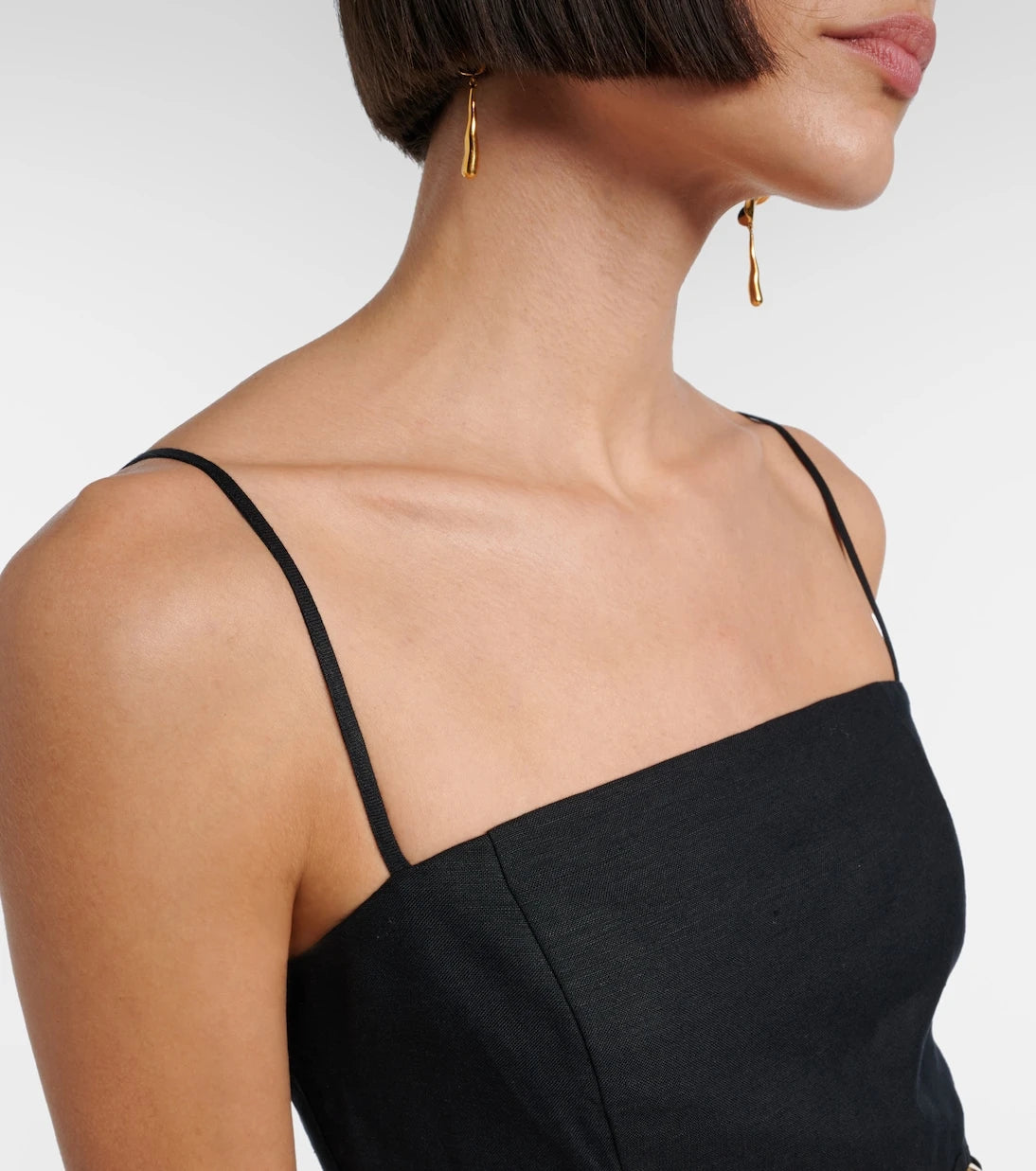 Simkhai - Cutout embellished linen-blend camisole