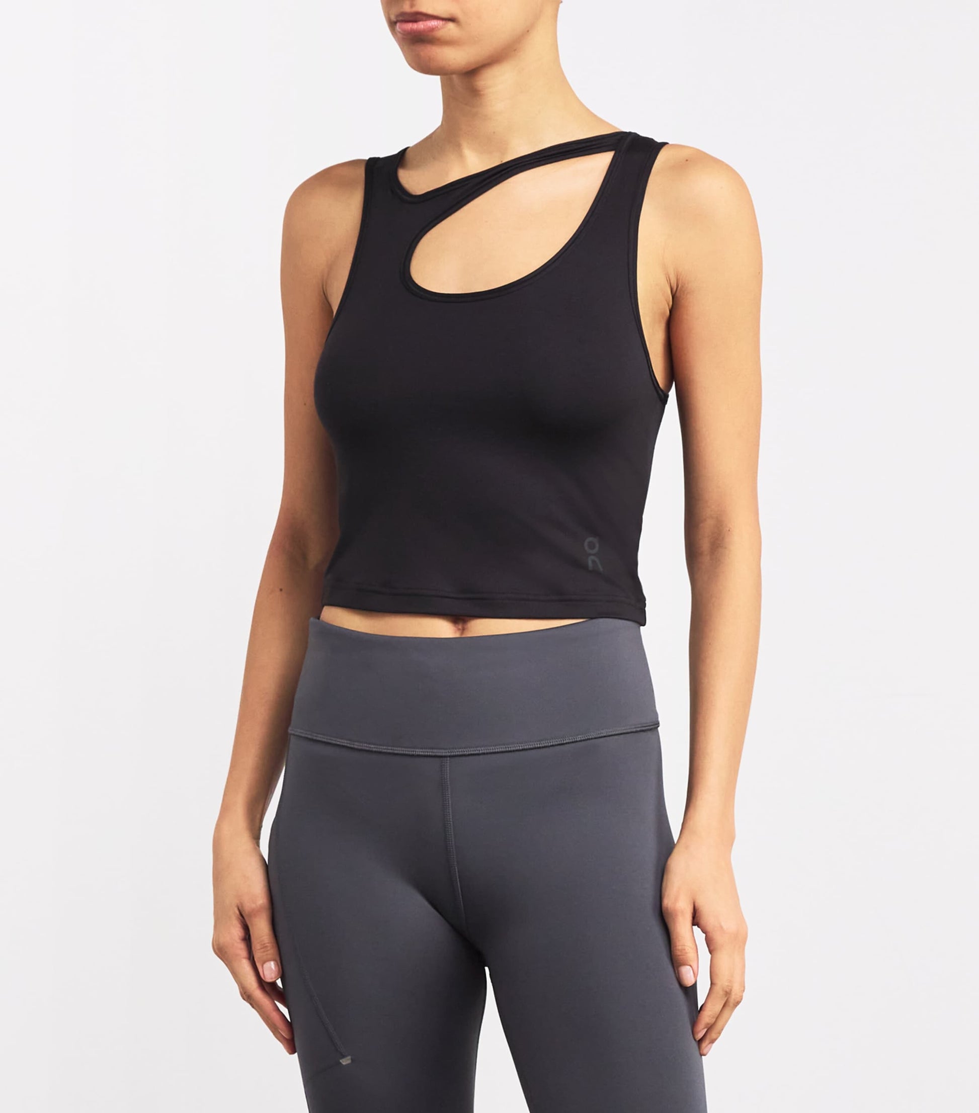Black Studio Cut-Out Crop Top