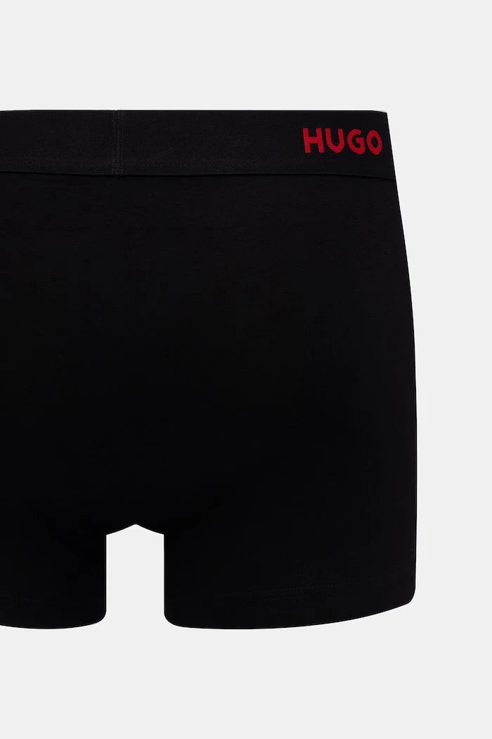 HUGO erkek pamuk elastan boxer şort TRIPLET DESIGN 3'lü set