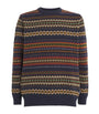Barbour Wool Fair Isle Sweater NAVY MARL