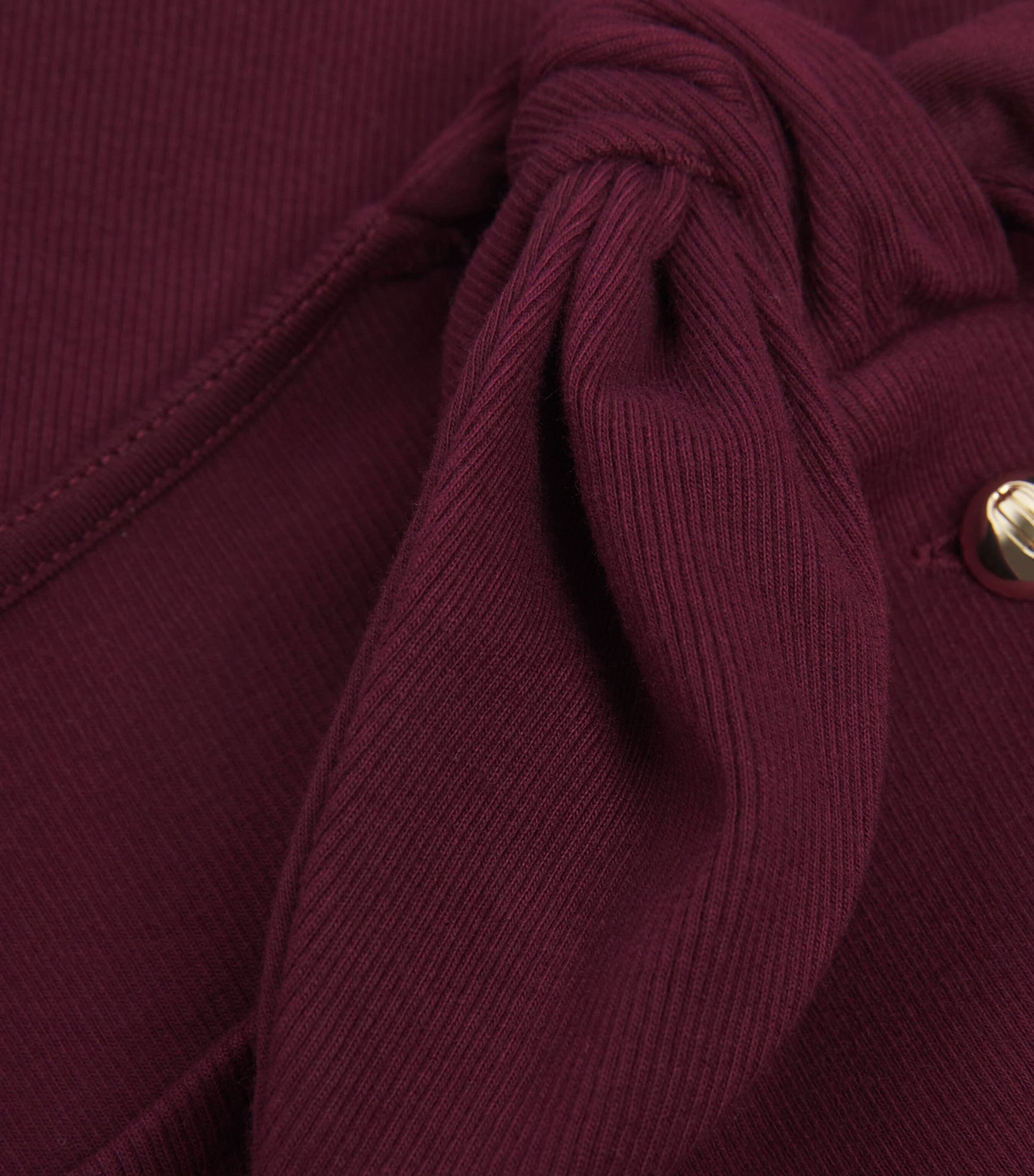 Claudie Pierlot Red Cotton-Blend Bow-Detail Top