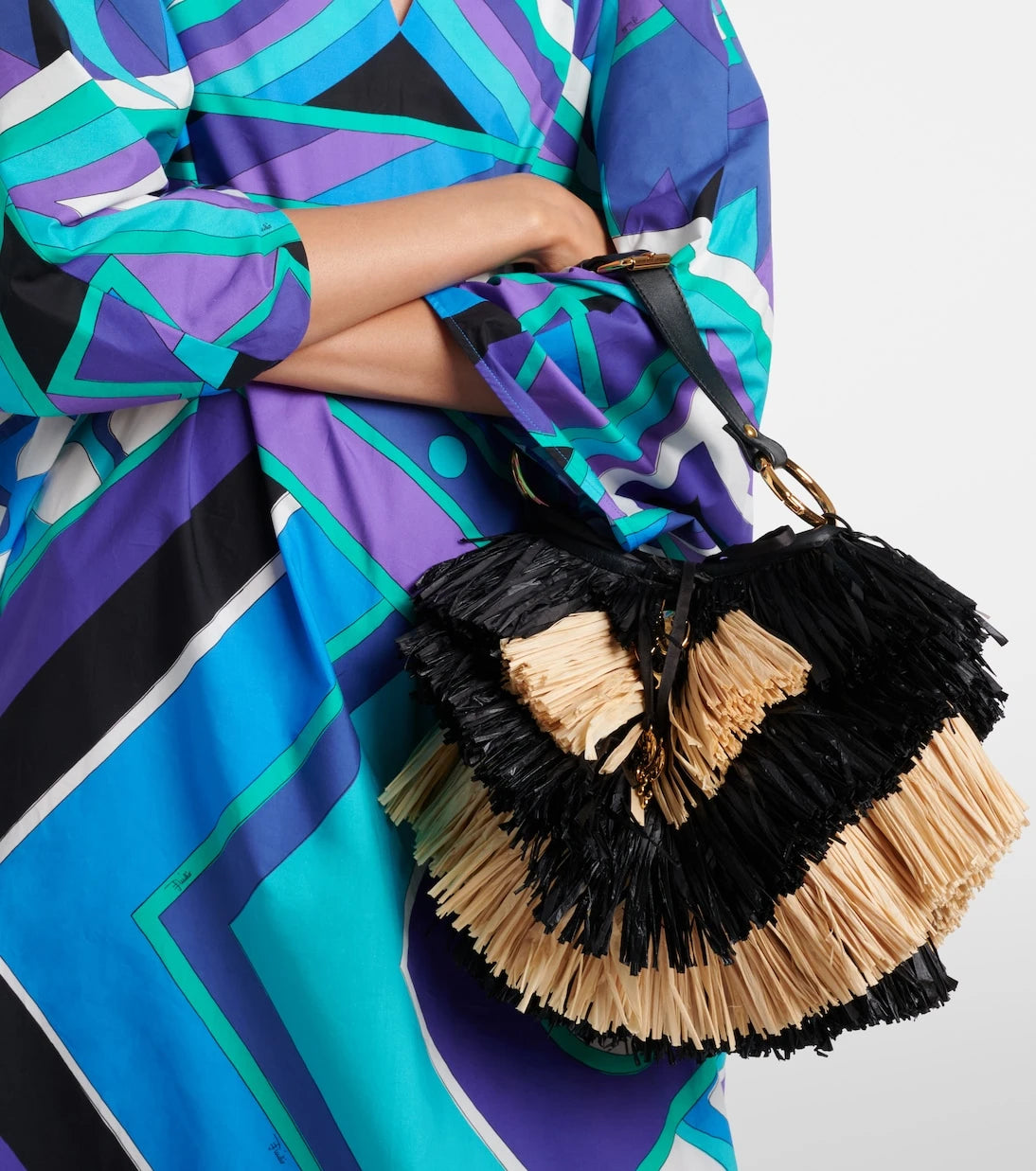 Pucci - Capriccio raffia bucket bag