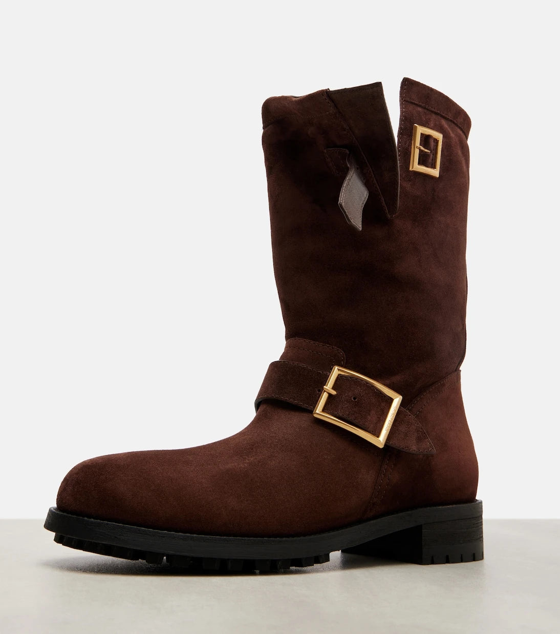 Jimmy Choo - Biker suede mid-calf boots