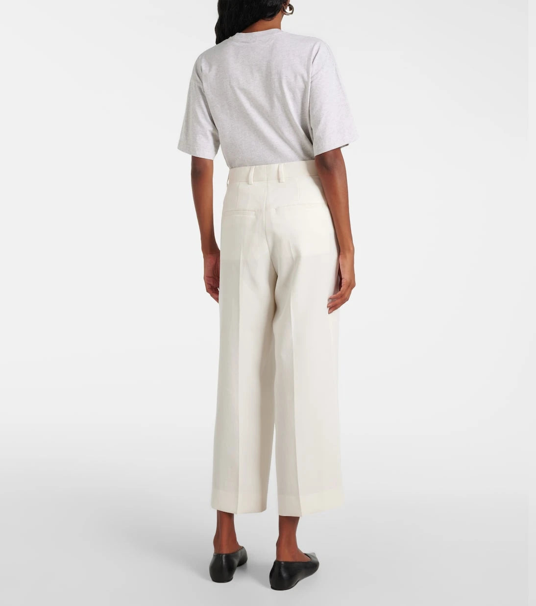 Toteme - High-rise cropped straight pants