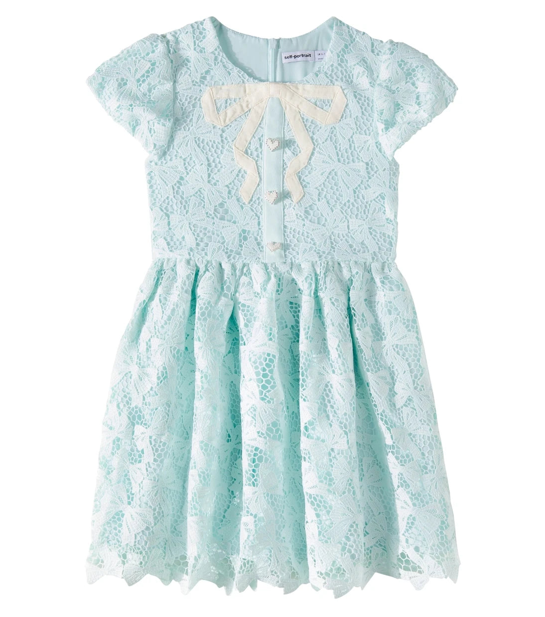 Self-Portrait Kids - Bow lace dress