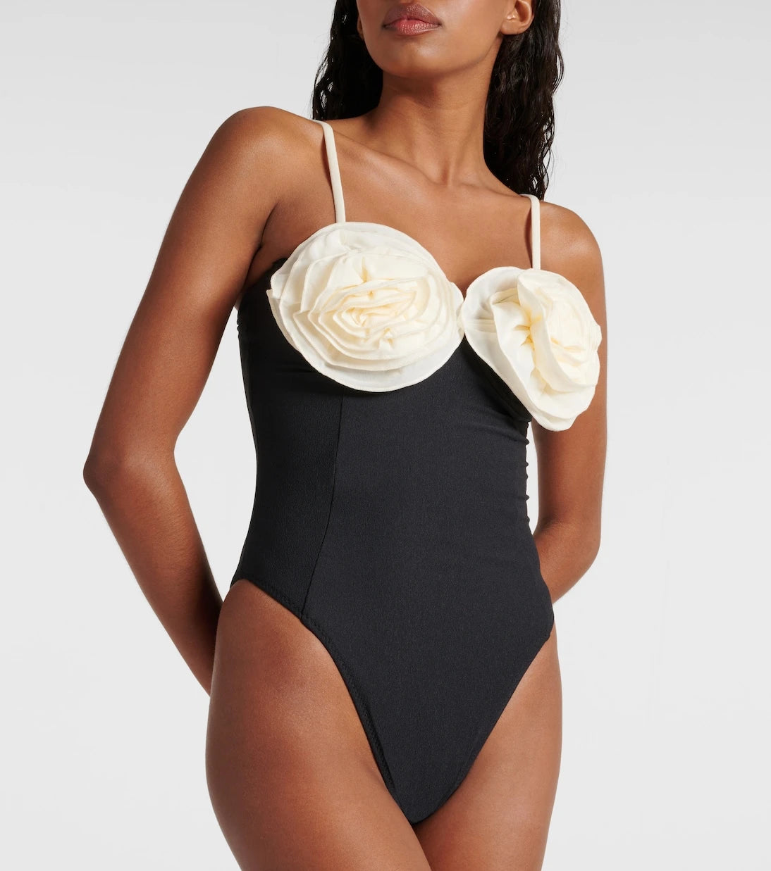 Same - Floral-appliqué high-rise swimsuit