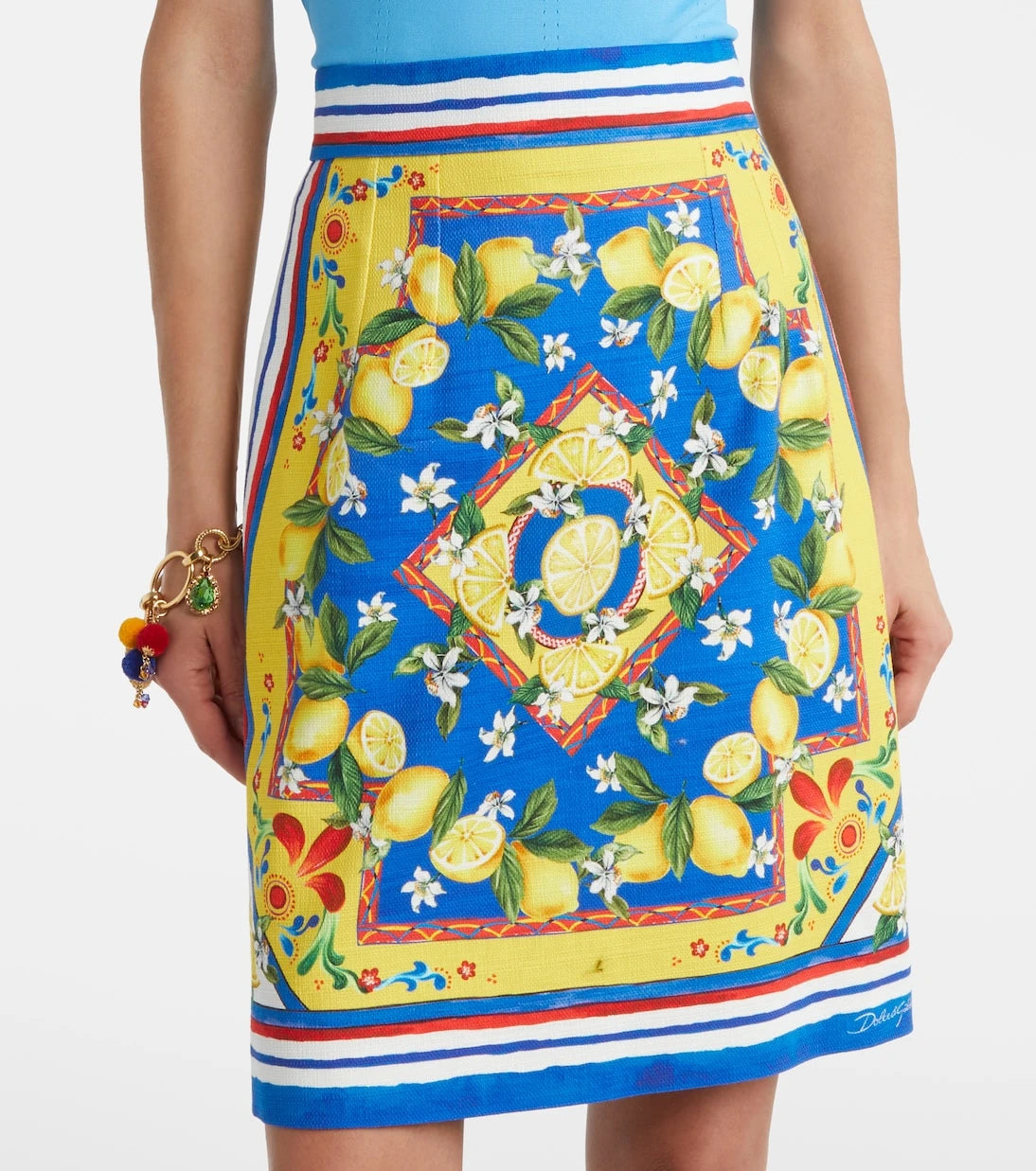 Dolce&Gabbana - Printed cotton-blend miniskirt