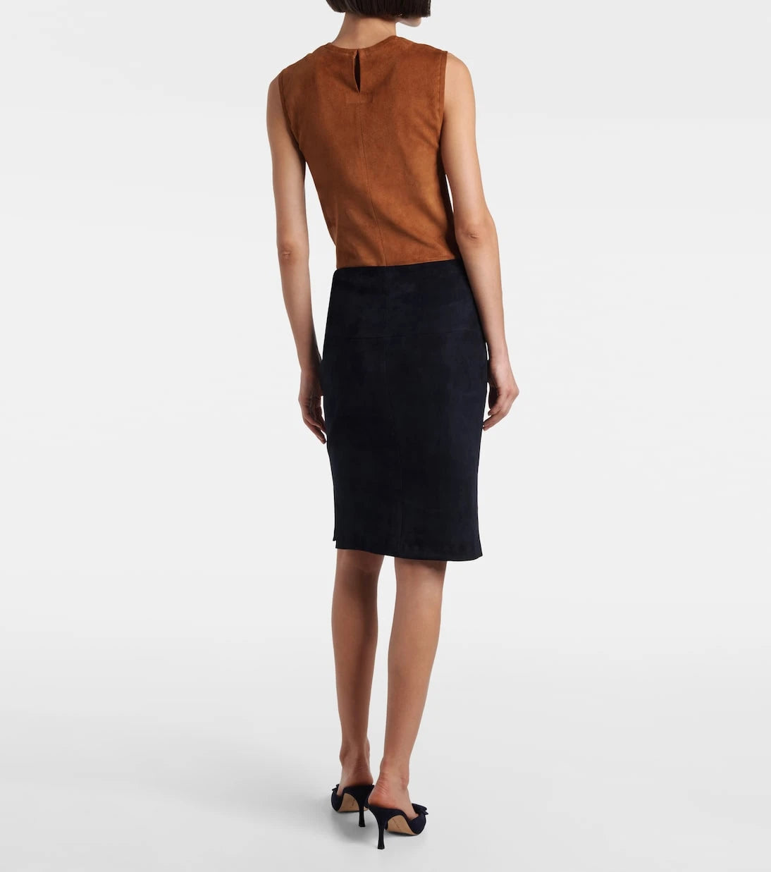 Stouls - Gin suede pencil skirt