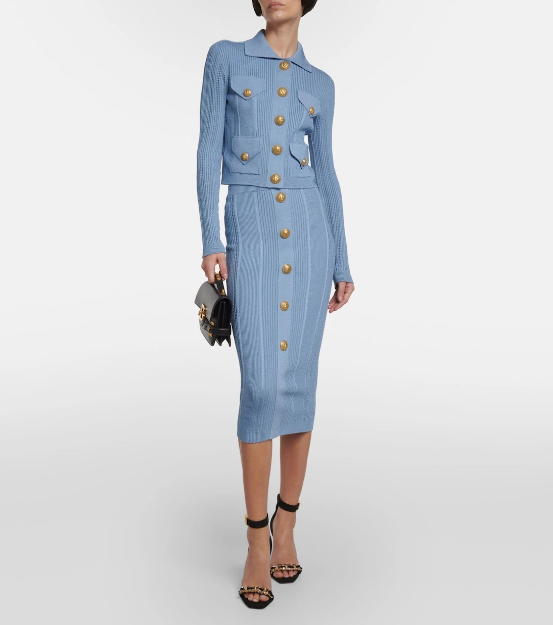 Balmain - Knitted pencil skirt