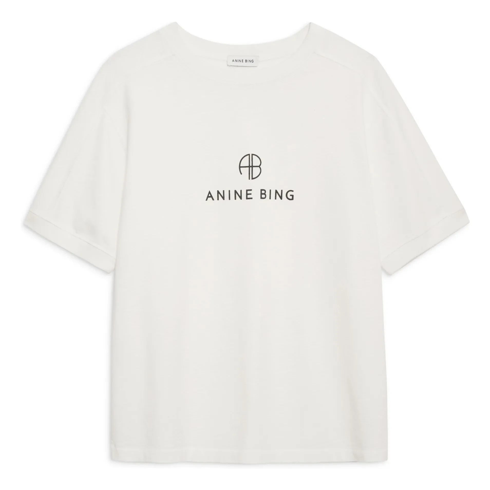 Anine Bing - Jaylin Monogram T-shirt | Ivory