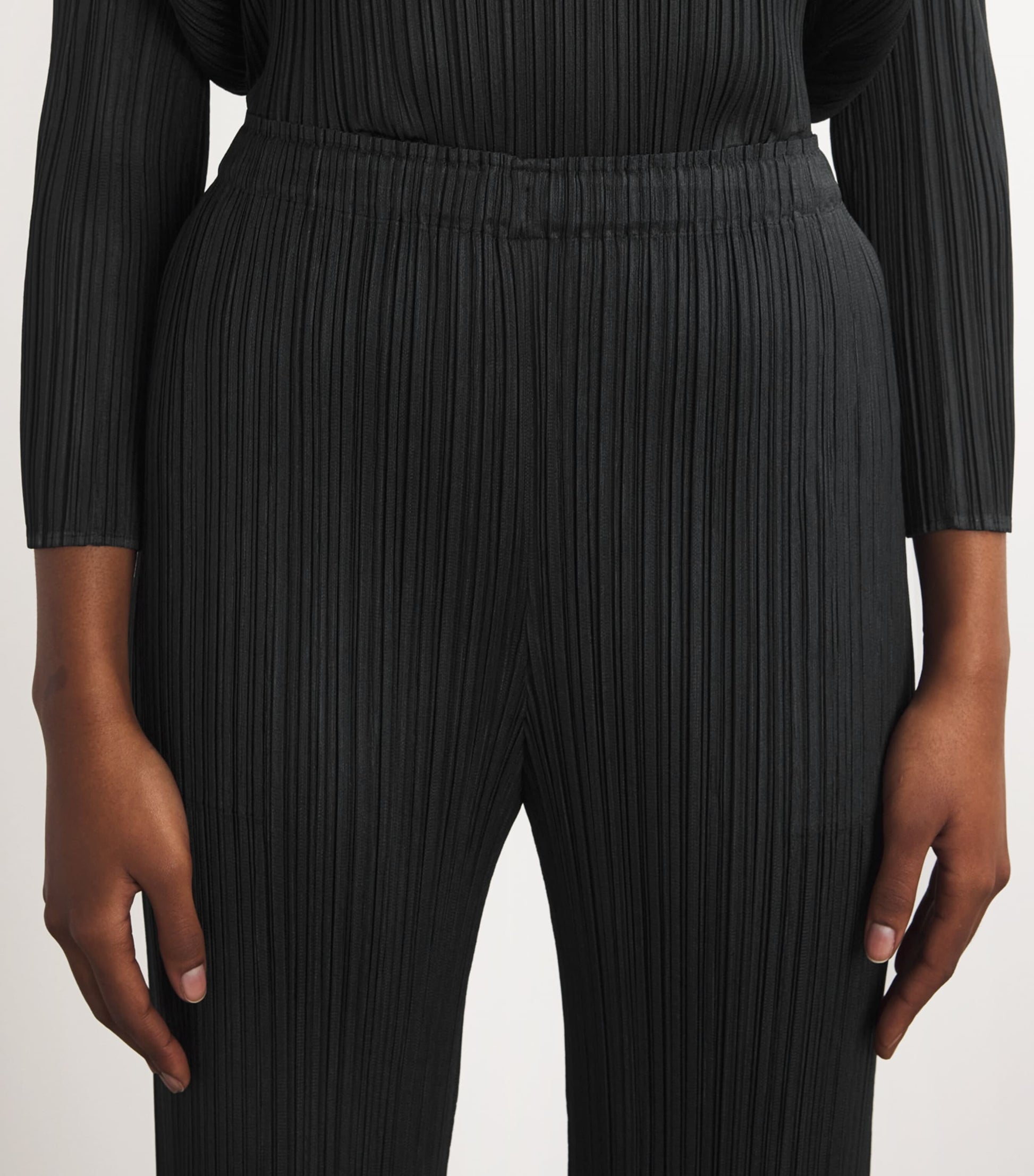 Pleats Please Issey Miyake Black Thicker Bottoms 2 Trousers