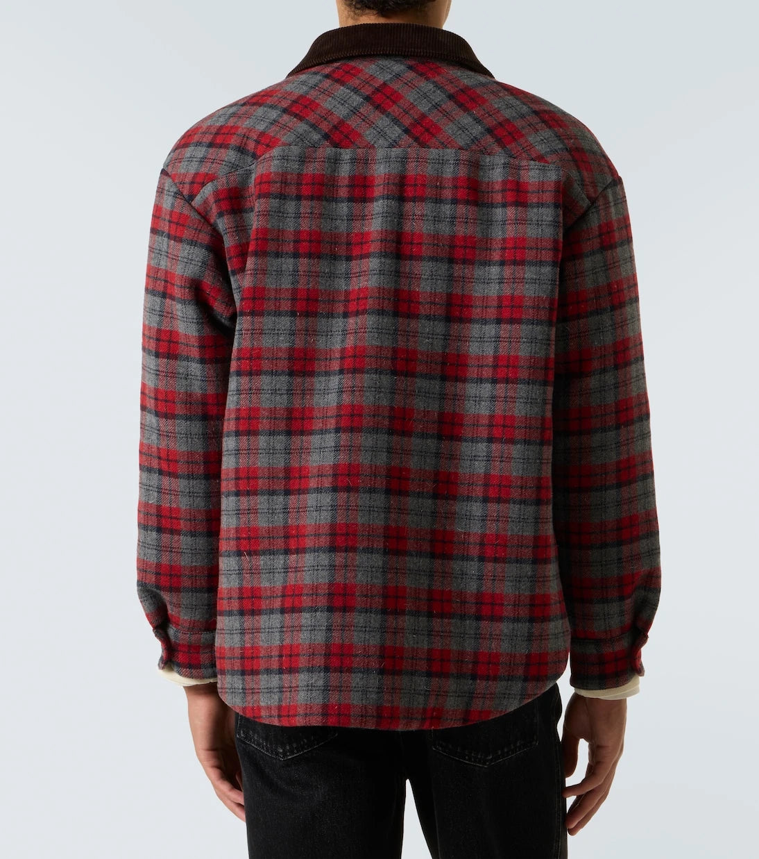 Miu Miu - Plaid virgin wool down overshirt