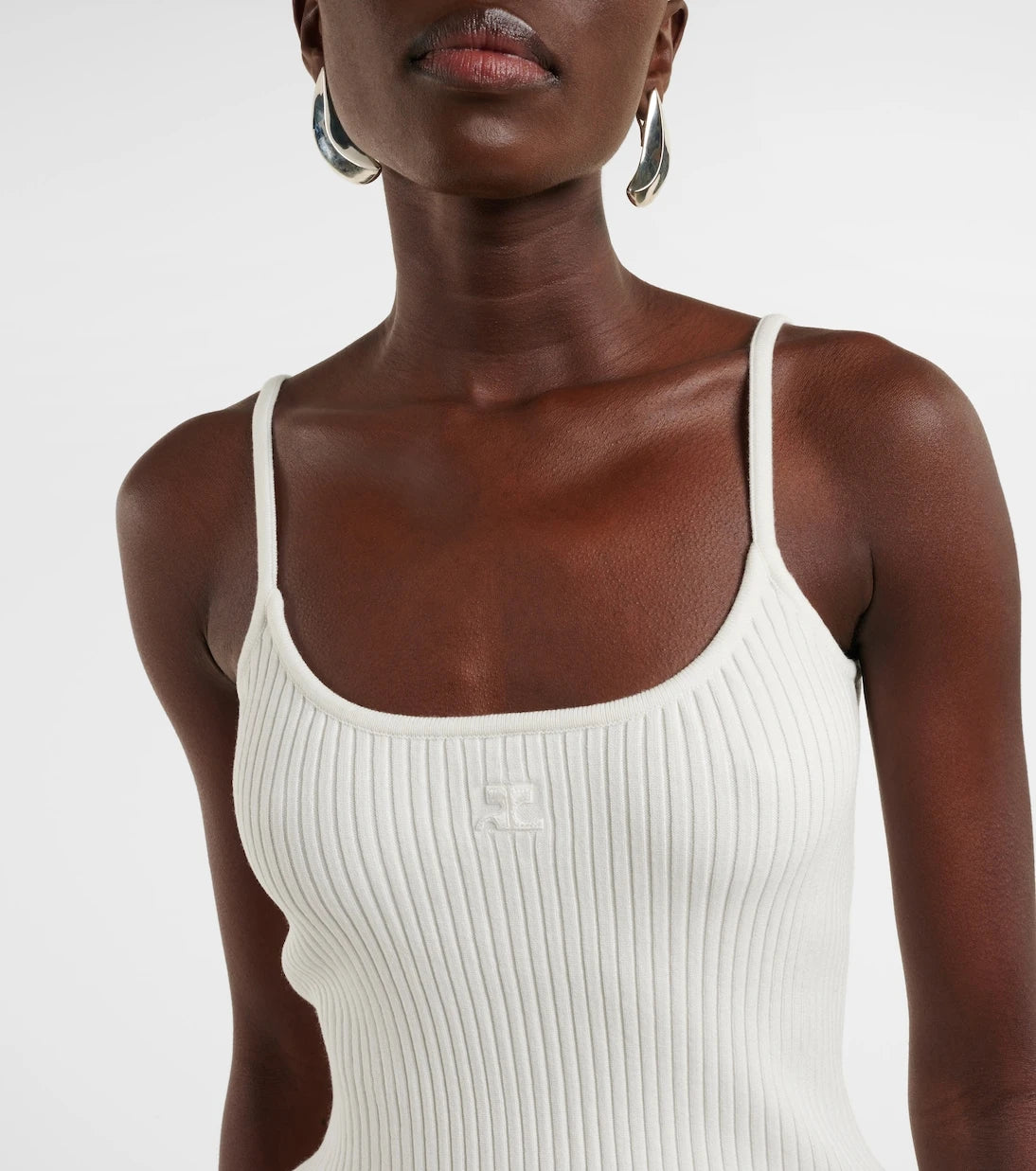 Courrèges - Reedition ribbed-knit top