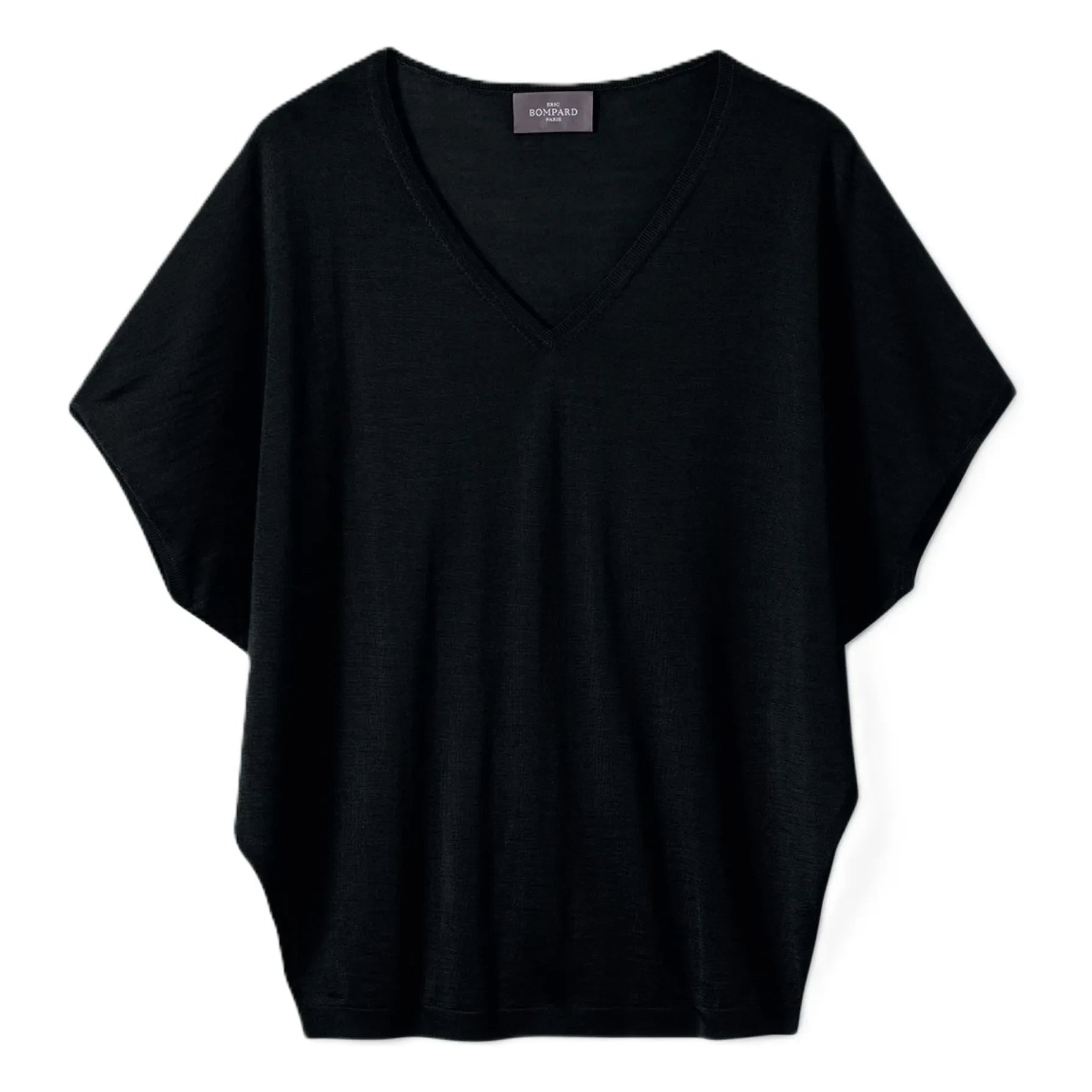 Bompard - Ultra-fine V-neck Sweater Cashmere and Silk | Black