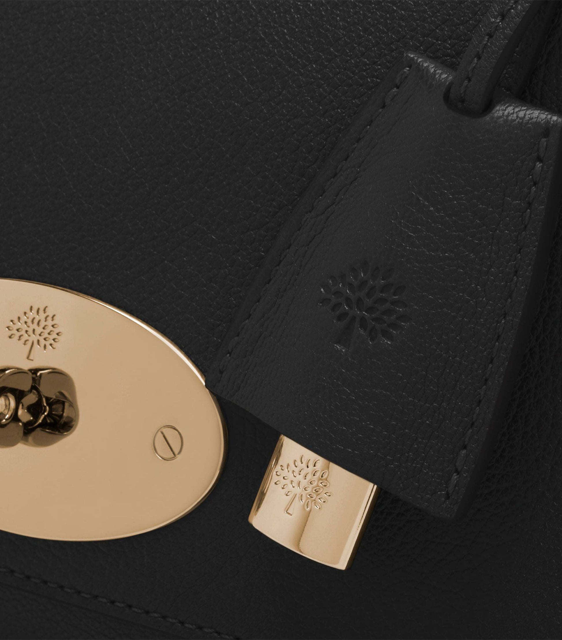 Black Leather Lily Shoulder Bag