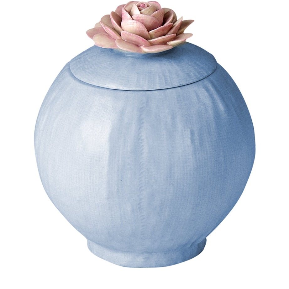 Porcelain Rose Topped Sugar Bowl