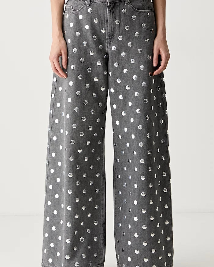 Karl Lagerfeld wide leg kadın jean