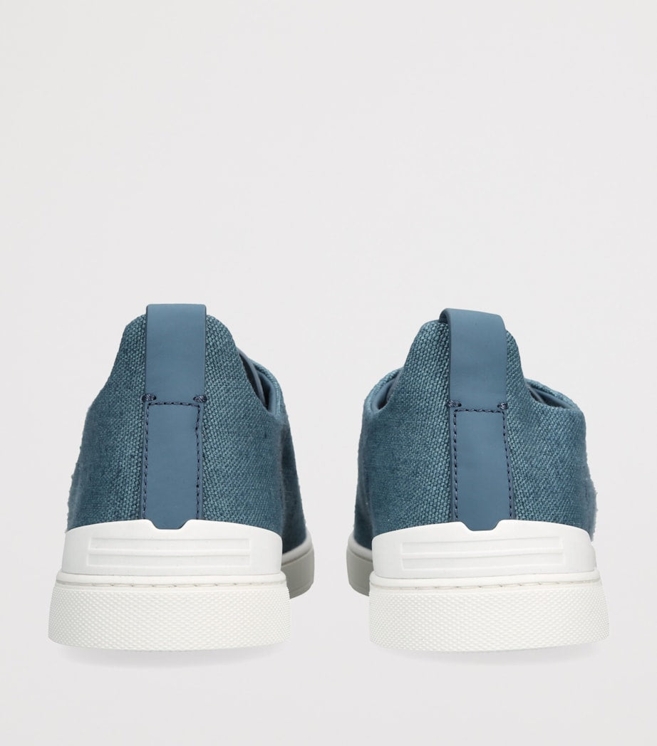 Cotton-Linen Triple Stitch Sneakers
