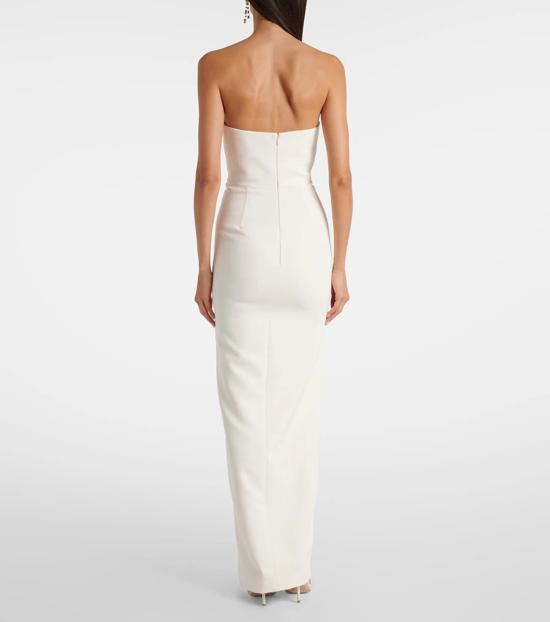 Roland Mouret - Embellished strapless crêpe gown