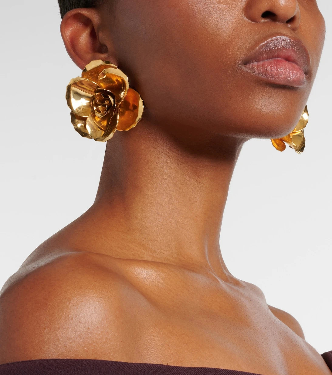 Jennifer Behr - Gladiolus 18kt gold-plated earrings