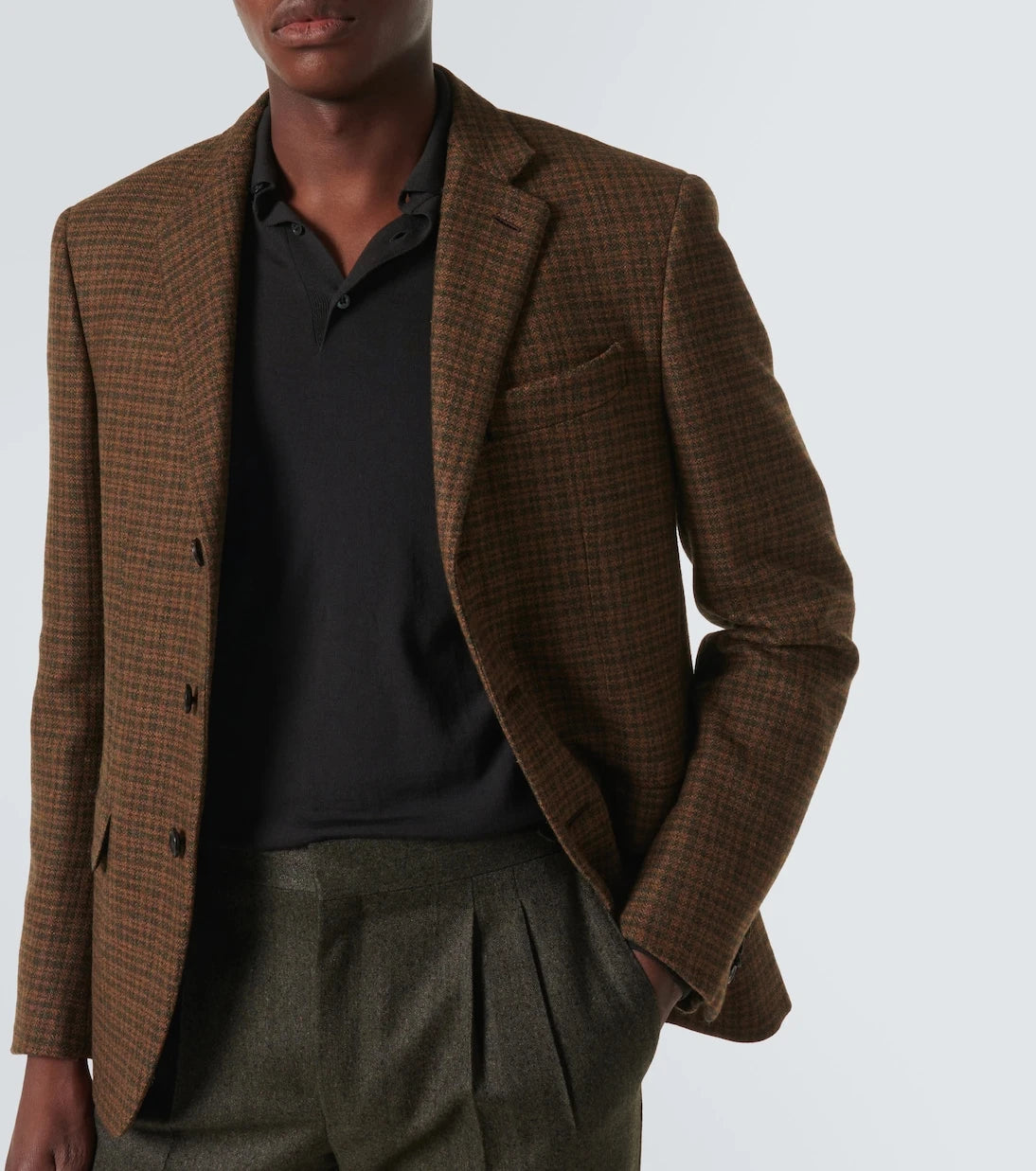 Loro Piana - قميص بولو صوف بأكمام طويلة
