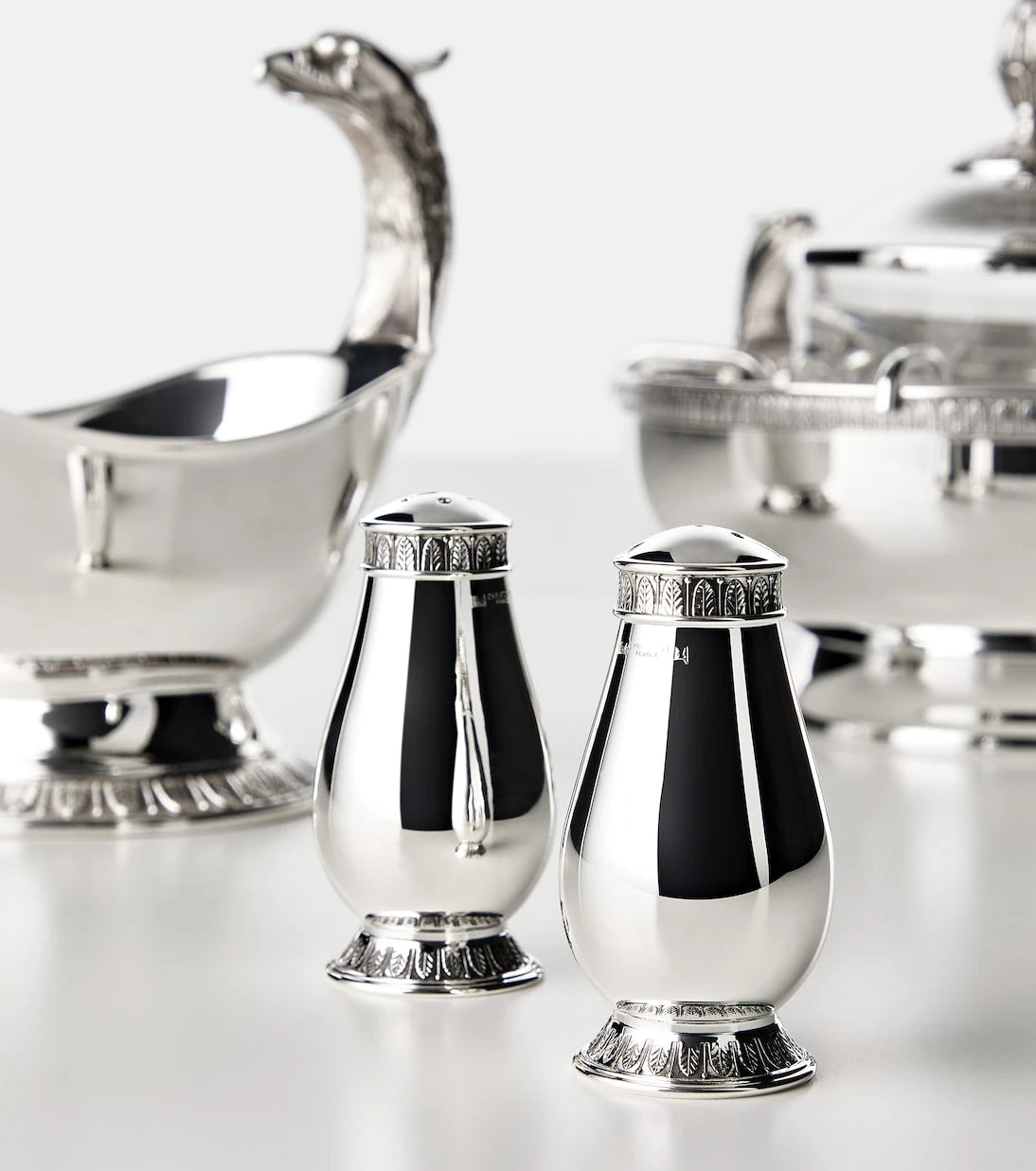 Christofle - Malmaison silver-plated salt and pepper shakers