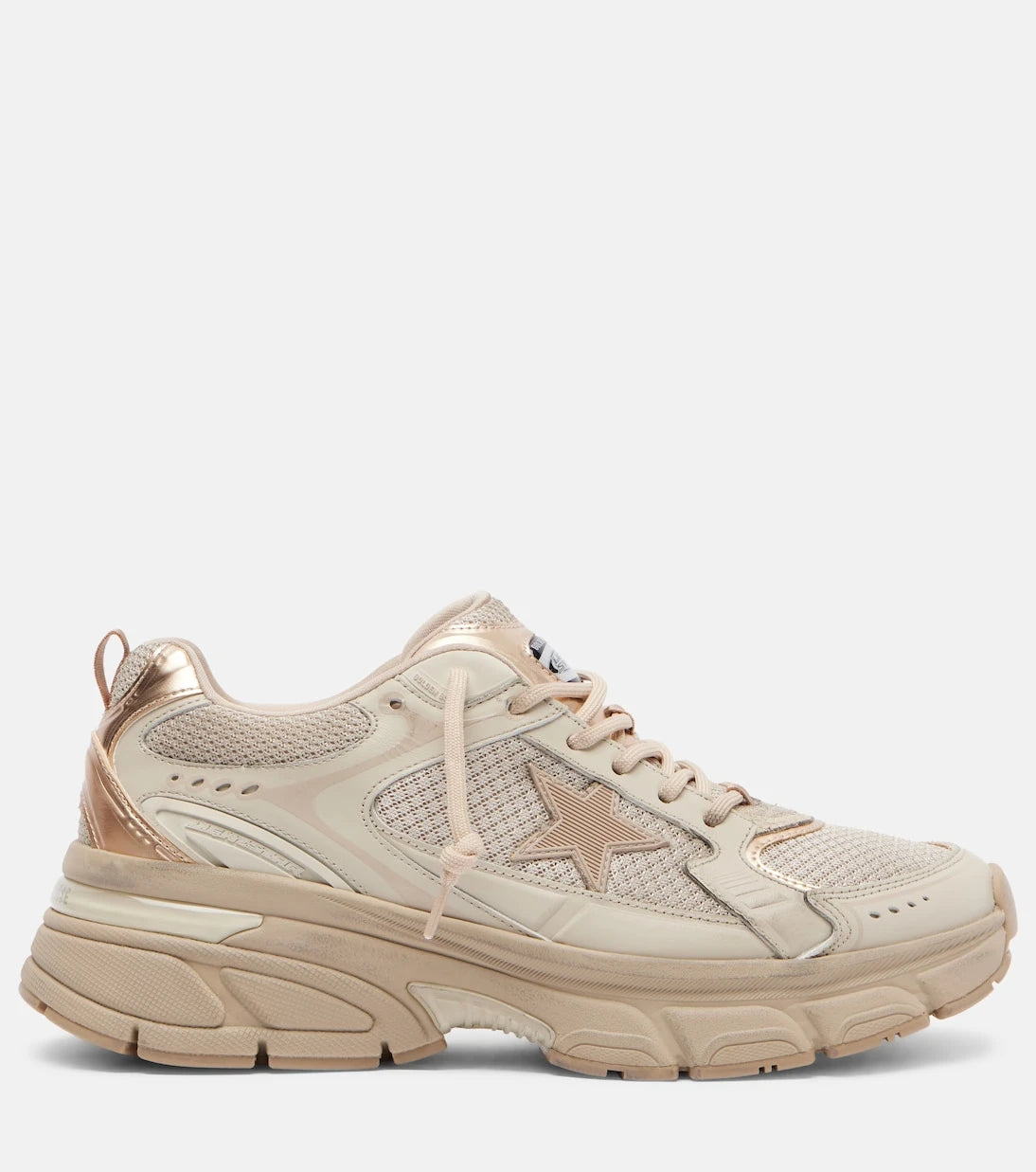Golden Goose - Lightstar leather-trimmed sneakers