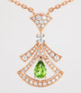 Rose Gold, Diamond and Green Tourmaline Divas' Dream Necklace