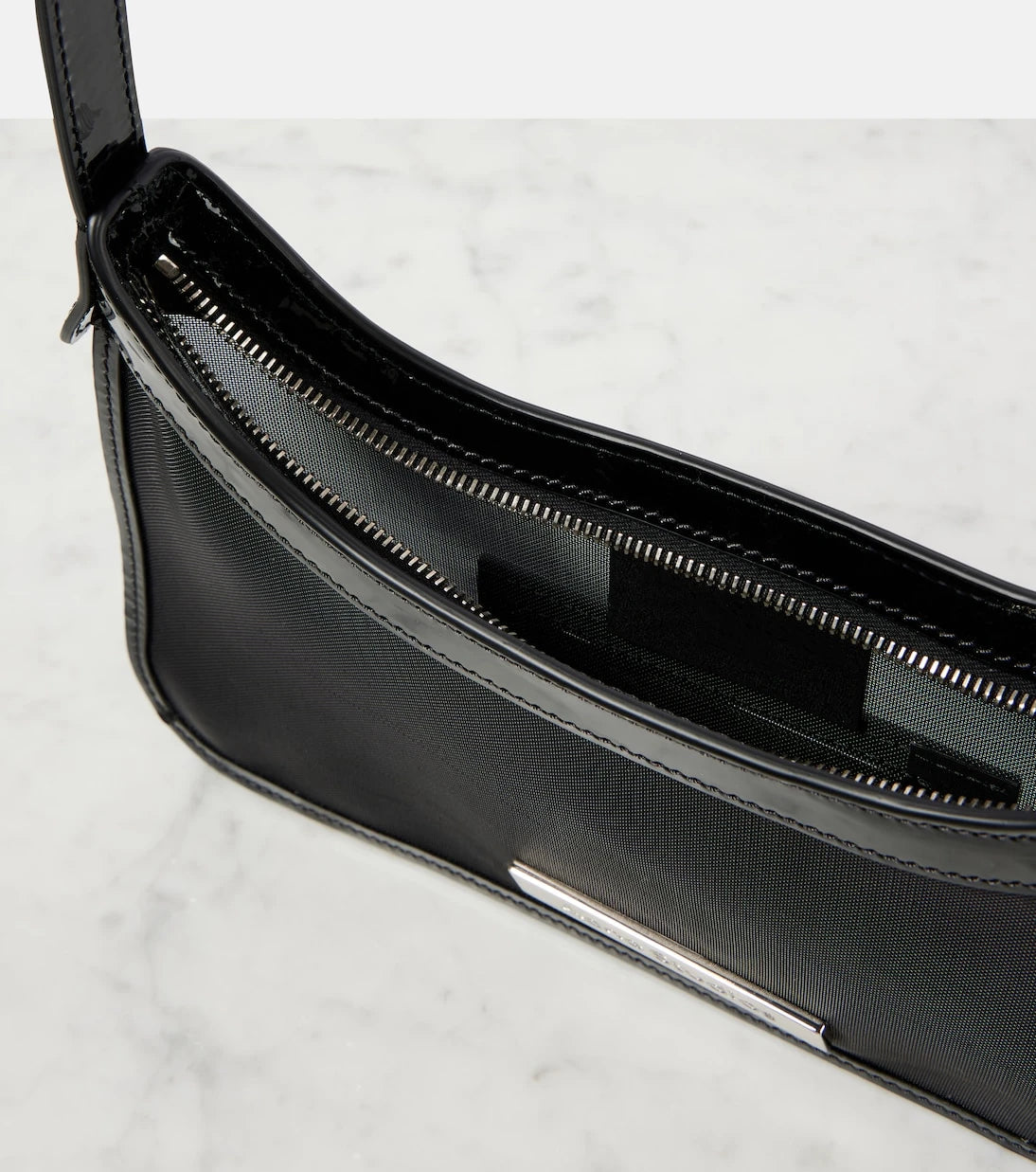 Acne Studios - Platt leather-trimmed mesh shoulder bag