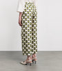 Weekend Max Mara Black Silk Graphic Print Wide-leg Trousers