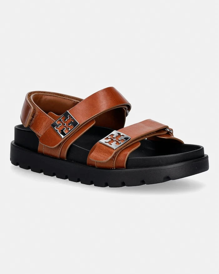 Tory Burch сандали дамски от кожа Mellow Sport Sandal