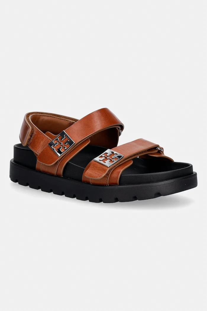 Tory Burch сандали дамски от кожа Mellow Sport Sandal