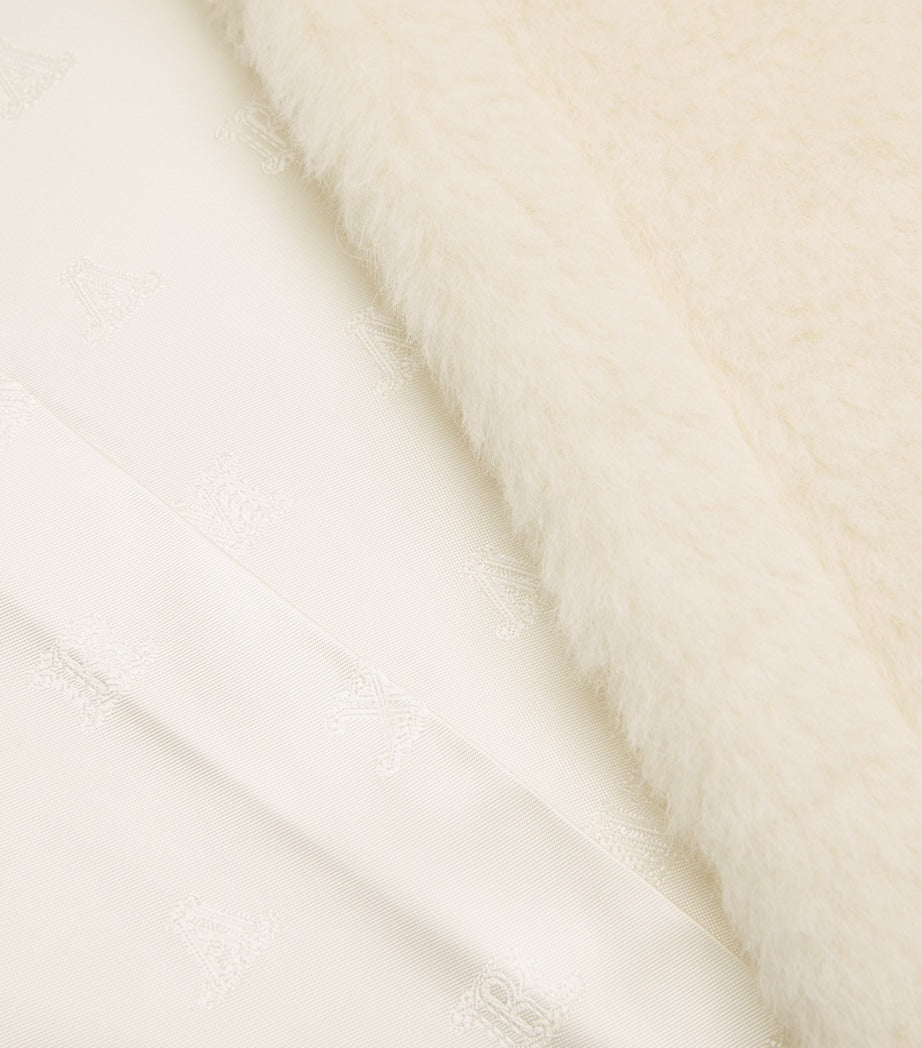 Max Mara White Alpaca-Wool-Silk Coat