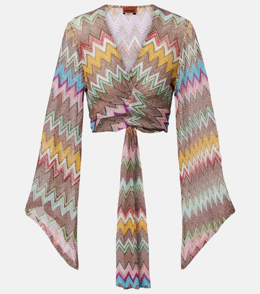 Missoni - Zigzag lamé crop top