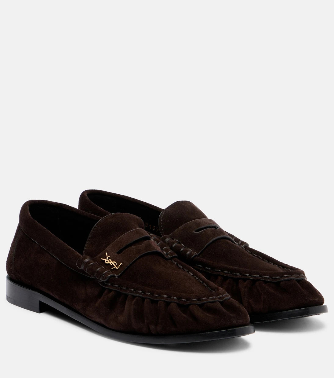 Saint Laurent - Le Loafer Cassandre suede penny loafers