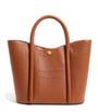 Tan Grab Leather Rope Tote Bag