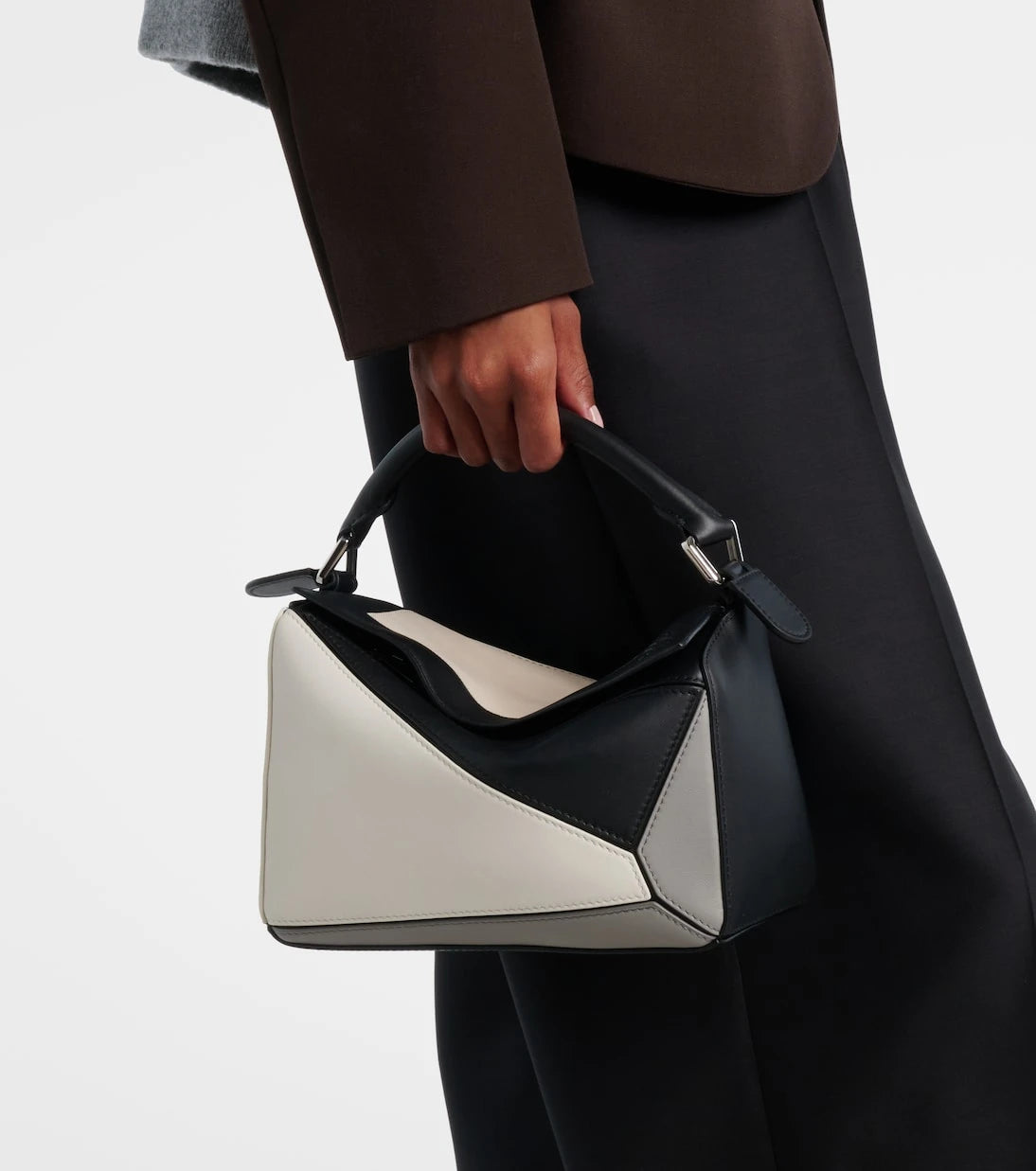 Loewe - x Albers Puzzle Small leather tote bag