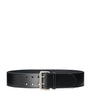 Black Calfskin Double-Prong Belt